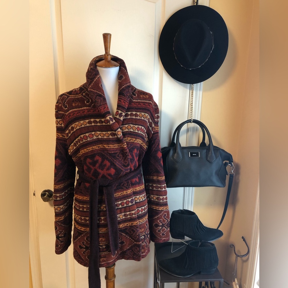 Ralph Lauren Blanket chunky knit  open cardigan